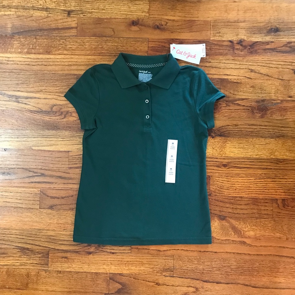 Girls Cat & Jack Dark Green School Uniform Polo Shirt Top NWT
Size Medium 7 / 8